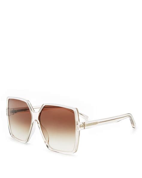 Saint Laurent Betty Oversized Square Sunglasses, 63mm